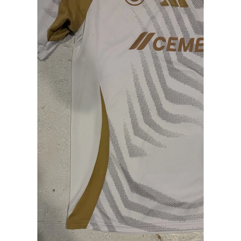 Adidas Tigres UANL Third Jersey White Gold 195 Men's Size M Slim IV6100